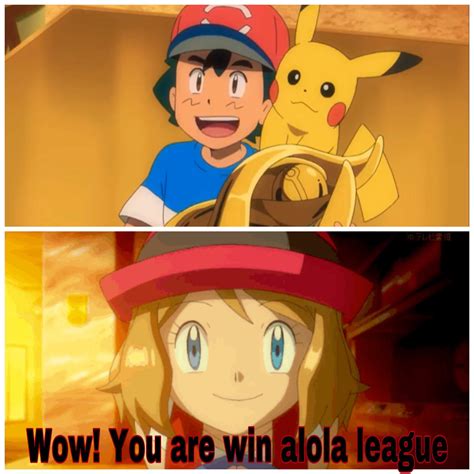 ash wins alola league|UK: Ash, the Alola Pokémon League Champion! .